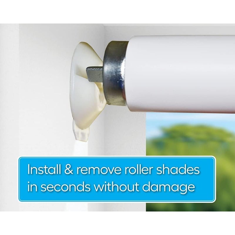 Redi Shade No Tools Simple Slide Inside Mount Roller Shade Bracket, White, 2 Pack - Image 2